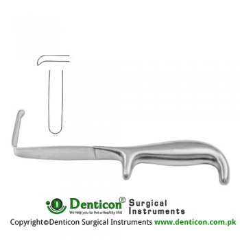 Young Prostatic Retractor Stainless Steel, 22 cm - 8 3/4"